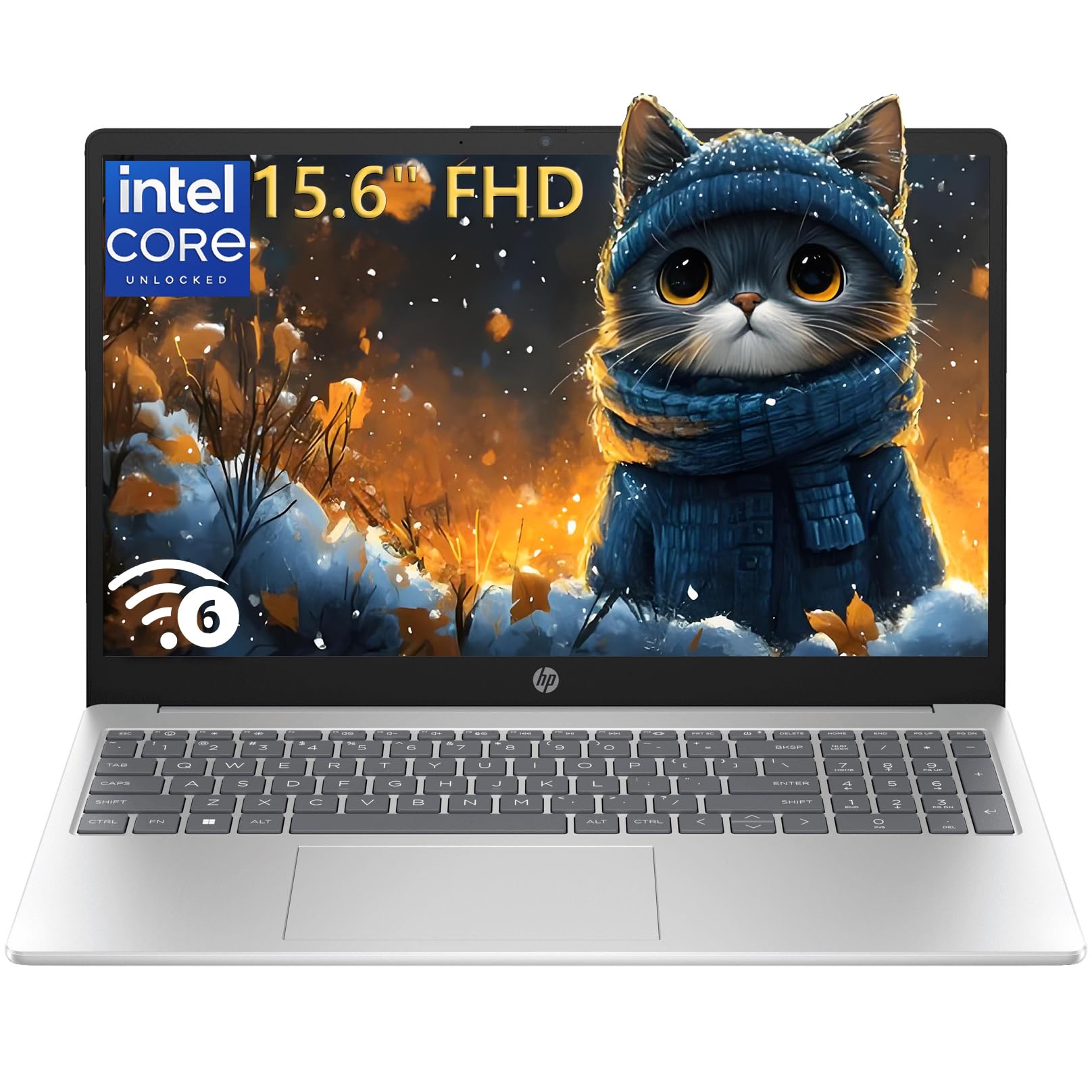 HP 15 Inch FHD Laptop 2026 with Intel Processor 8GB RAM 256GB SSD Long Battery