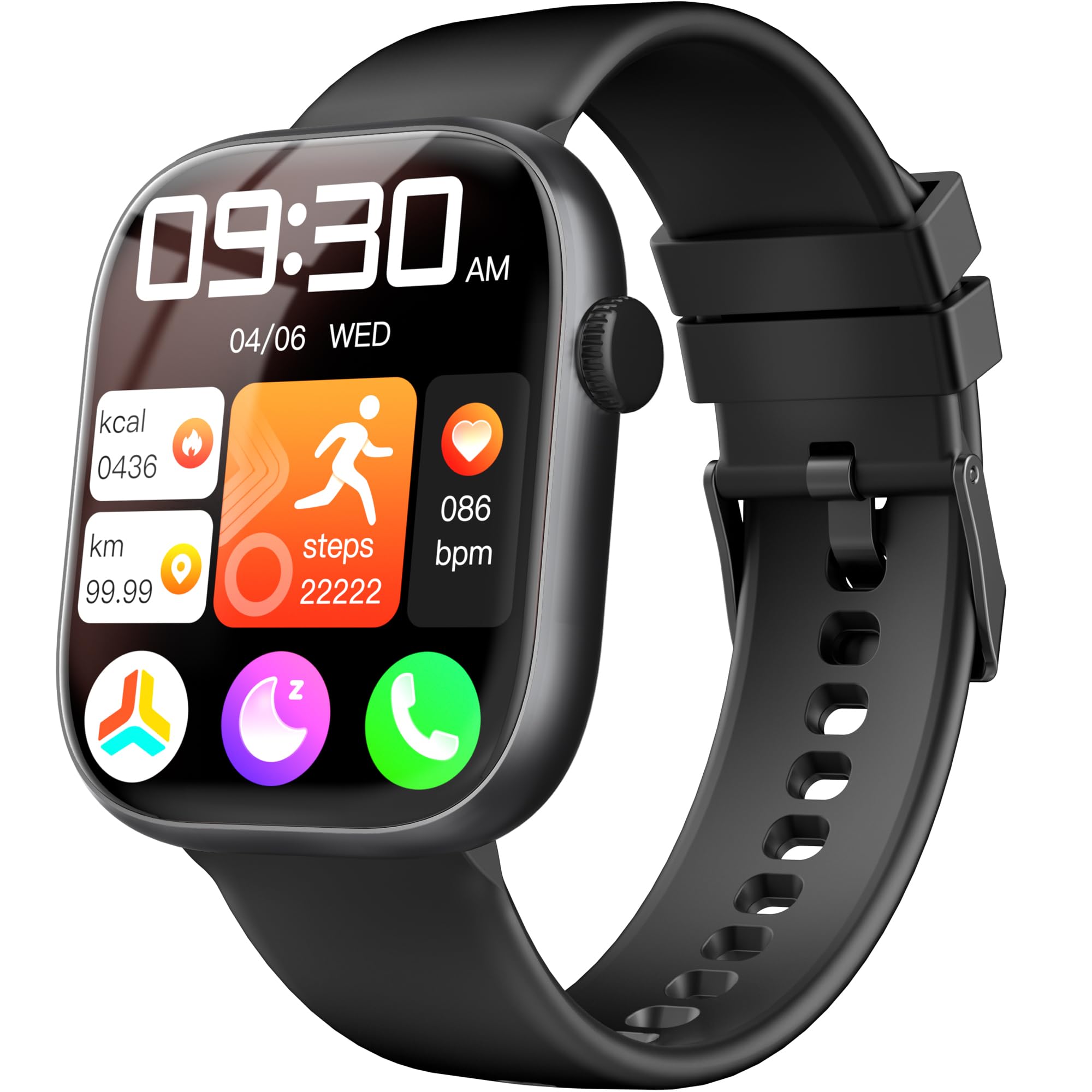 Smart Watch Fitness Sleep Tracker with 1.83-inch HD Touchscreen and Bluetooth Calling