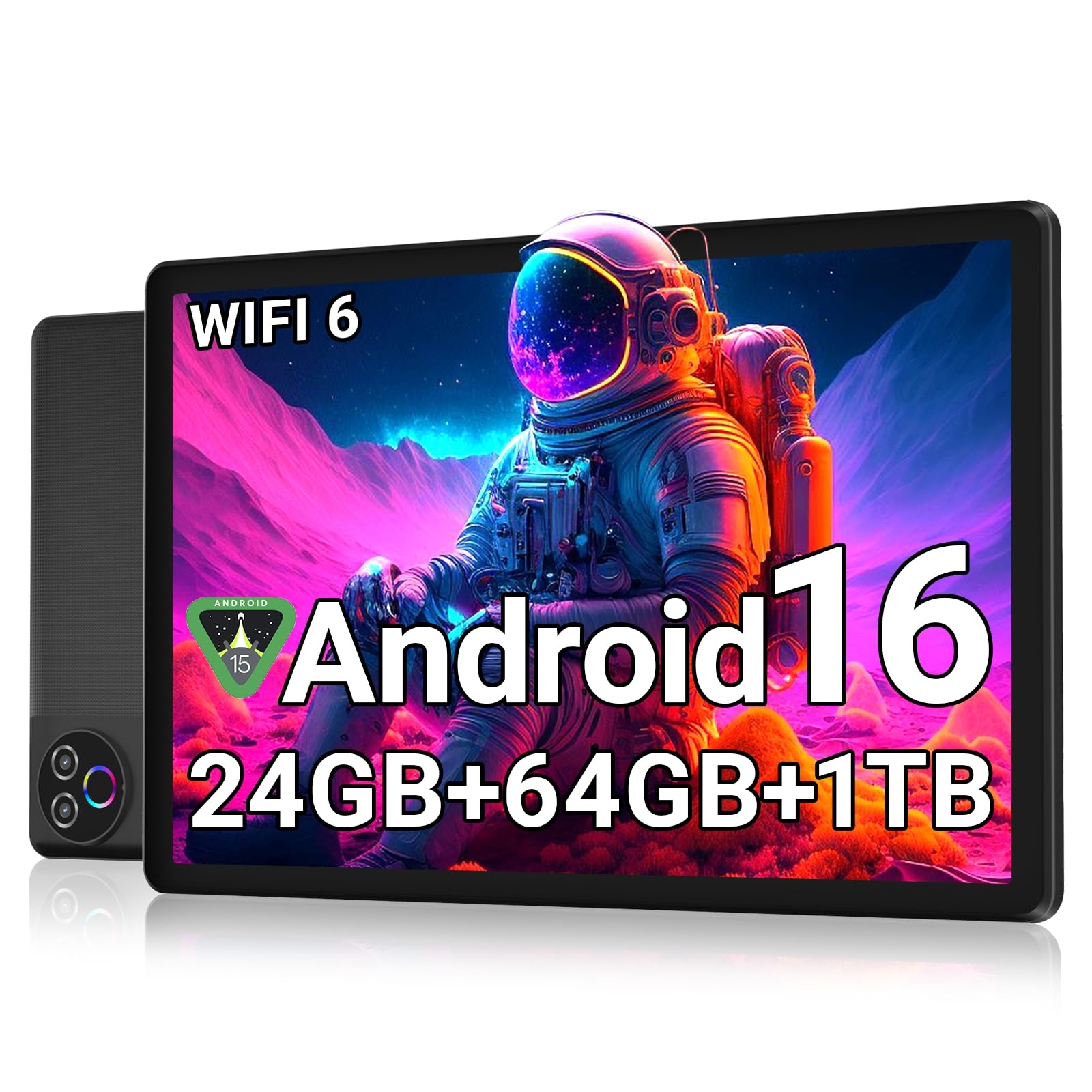 Android 16 Tablet 10 Inch with 24GB RAM 64GB ROM and 1TB Expandable IPS HD Screen